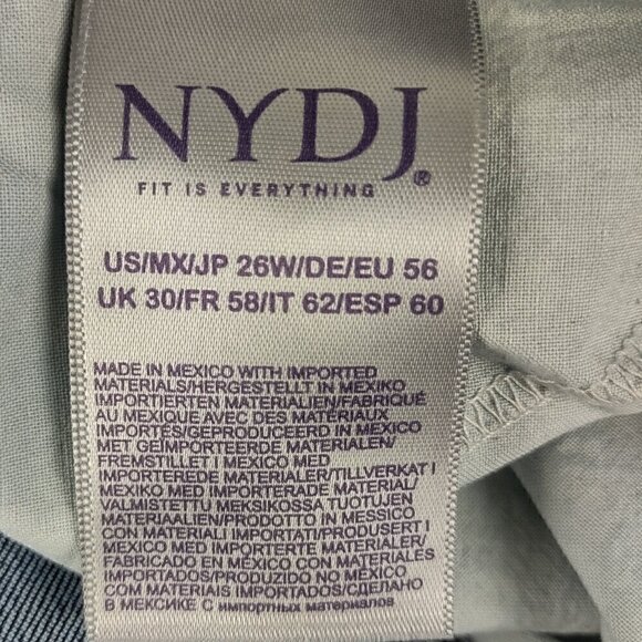 NYDJ Fit Is Everything Lift Tuck Technology Cotton Blend 2 Pocket Jeans Size 26W - Picture 11 of 12